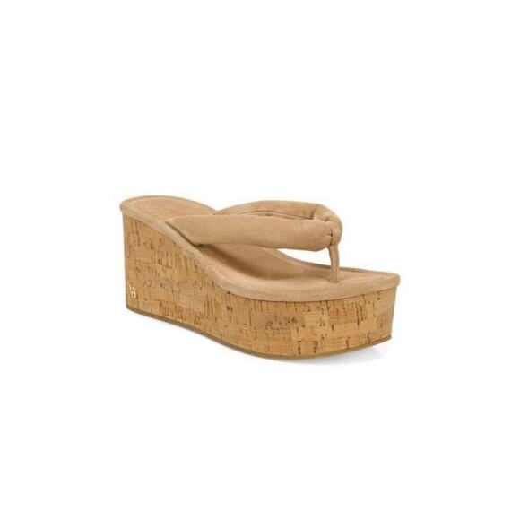Veronica Beard Geno Cork Wedge Sandals in Sand Size 9.5 - Picture 1 of 7